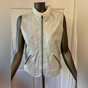 Vintage upcycled leather vest.